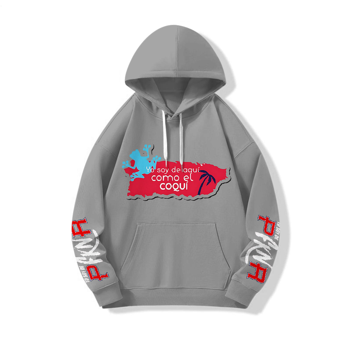 Puerto Rico Loose Fit Hooded Sweatshirt With Pockets