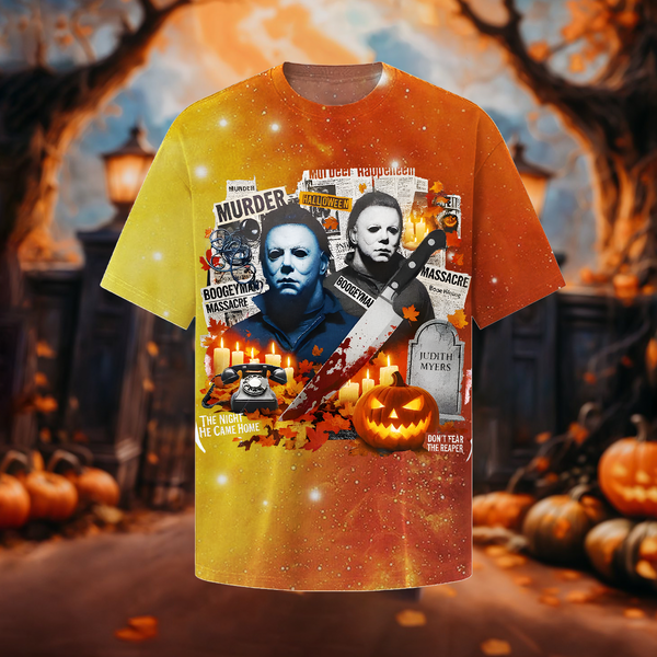 Retro Halloween Crew Neck T-shirt