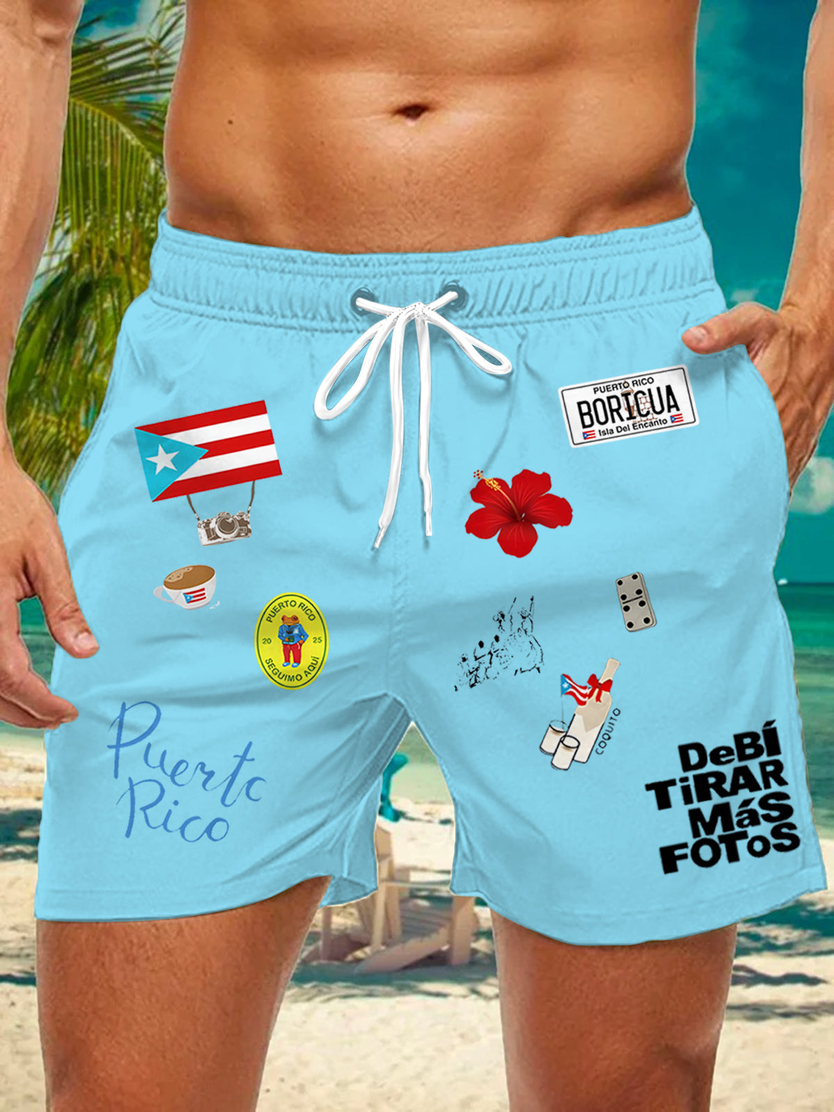 BadBunny Classic Men's Print Pocket Shorts