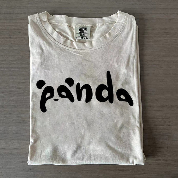 Tiny Panda Crew Neck T-shirts