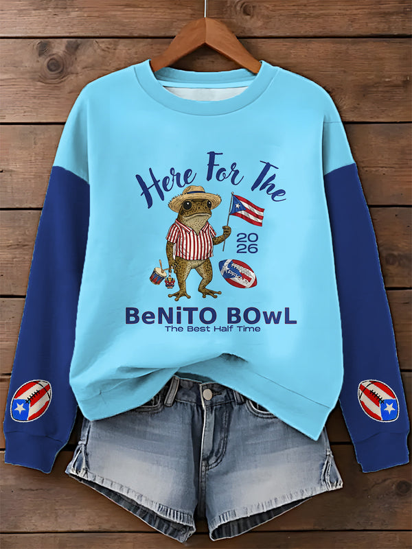 Benito Bowl Printed Long Sleeve Casual Top