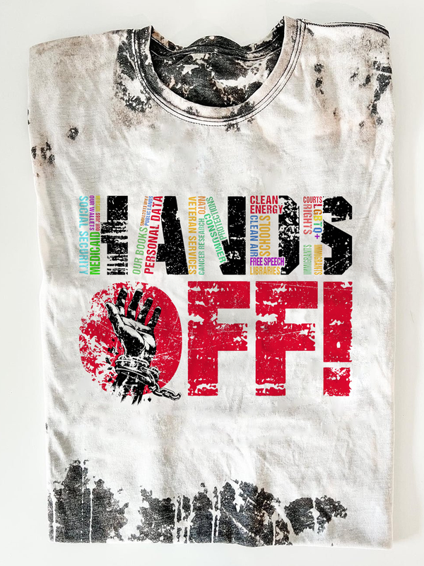 Hands Off Protest Crew Neck T-shirt