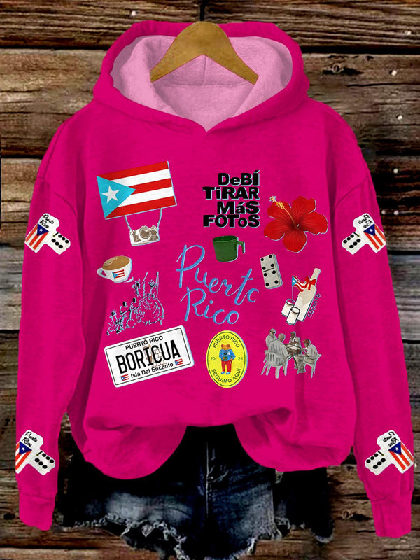 Sudadera con capucha y estampado de manga larga Badbunny de Dtmf 