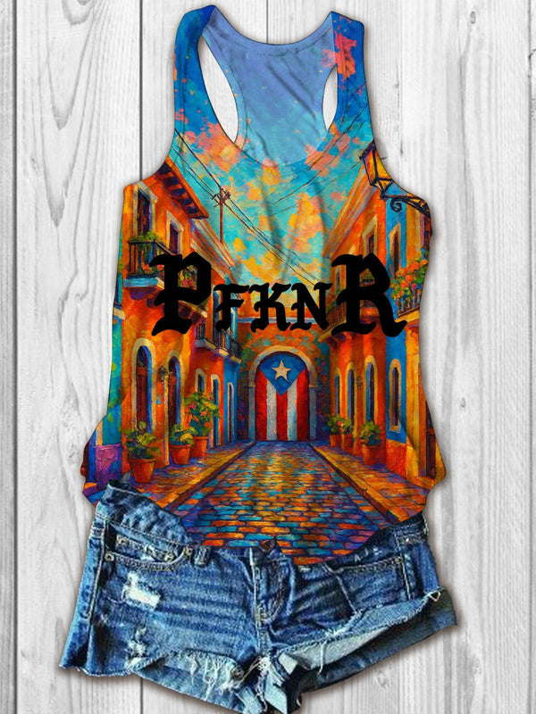 Pnkfr PR Printed Casual Tank Top