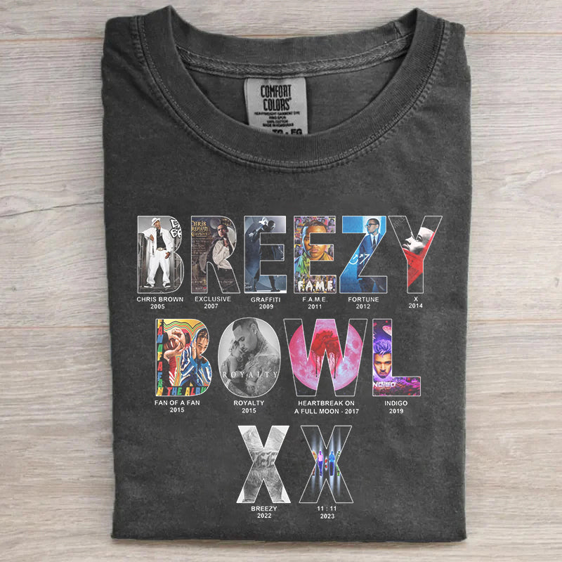 Chris Brown Breezy Bowl XX Tour 2025 Retro T-shirt