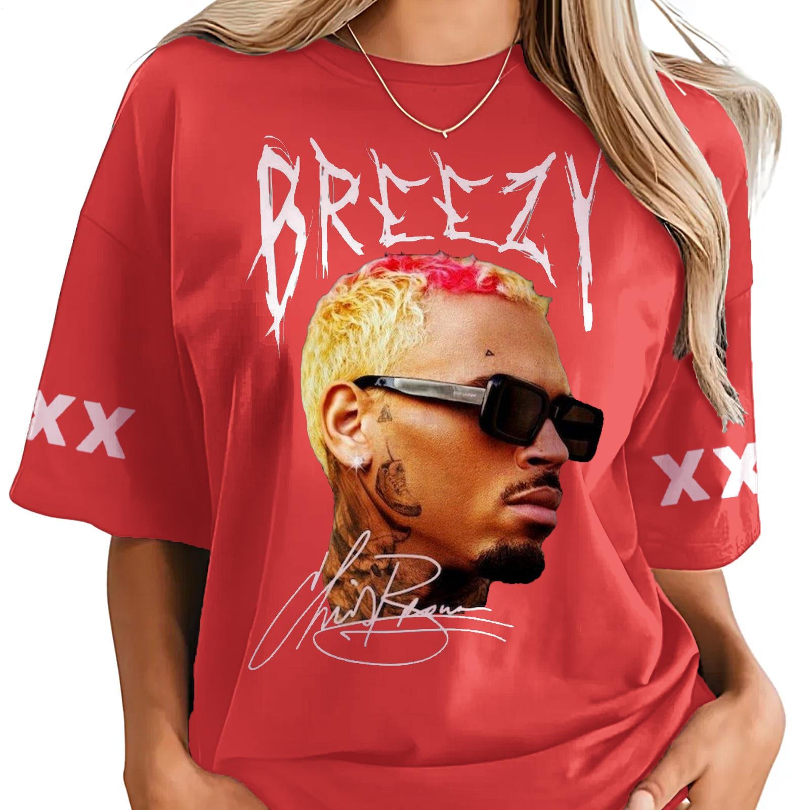 Chris Brown Tour Breezy Bowl XX Crew Neck T-shirt