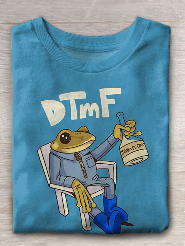 Dtmf Frog Rapper Fashion Music Fun Print T-shirt