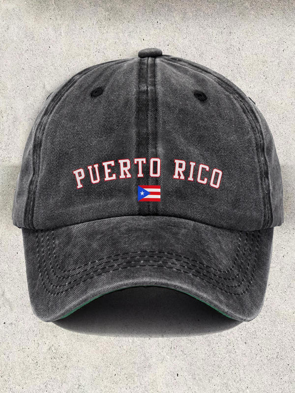 Gorra de béisbol con estampado de Puerto Rico