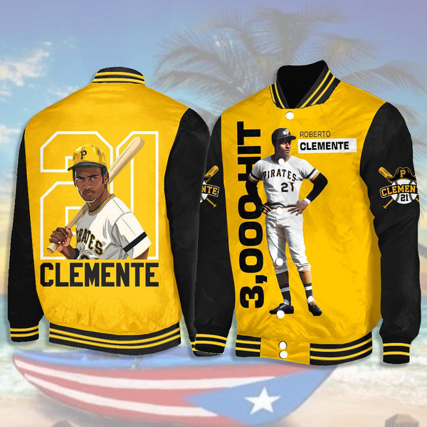 Roberto Clemente Puerto Rican Print Shoulder Baseball Jersey