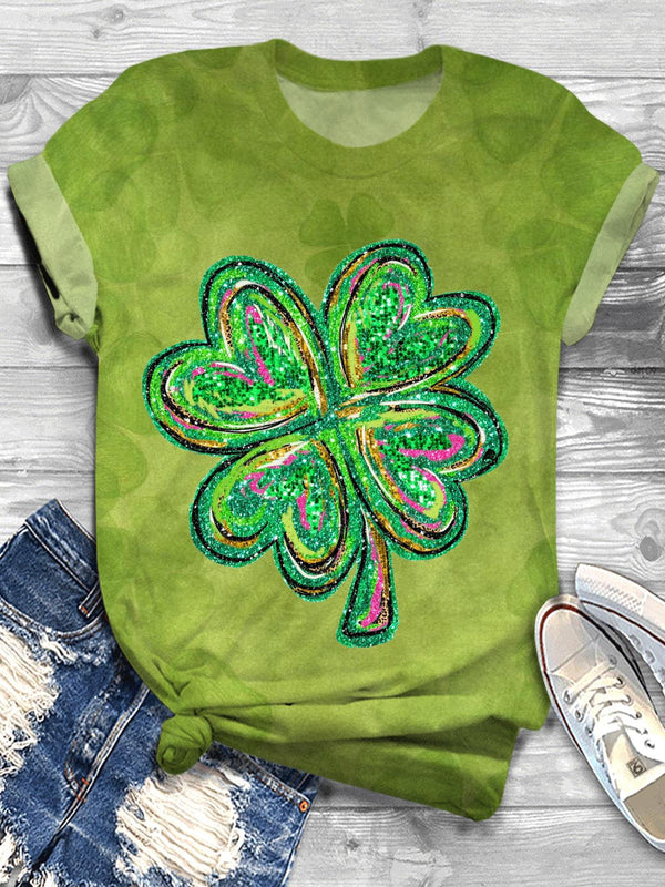 St Patricks Day Shamrock Four Leaf Clover T-shirt