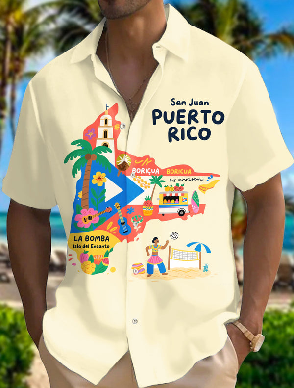 Puerto Rico Men's Short Sleeve Shirts
