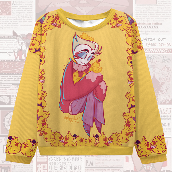 Women's Duck duck Lu Hazbin Hotel Round Neck Ugly Sweater