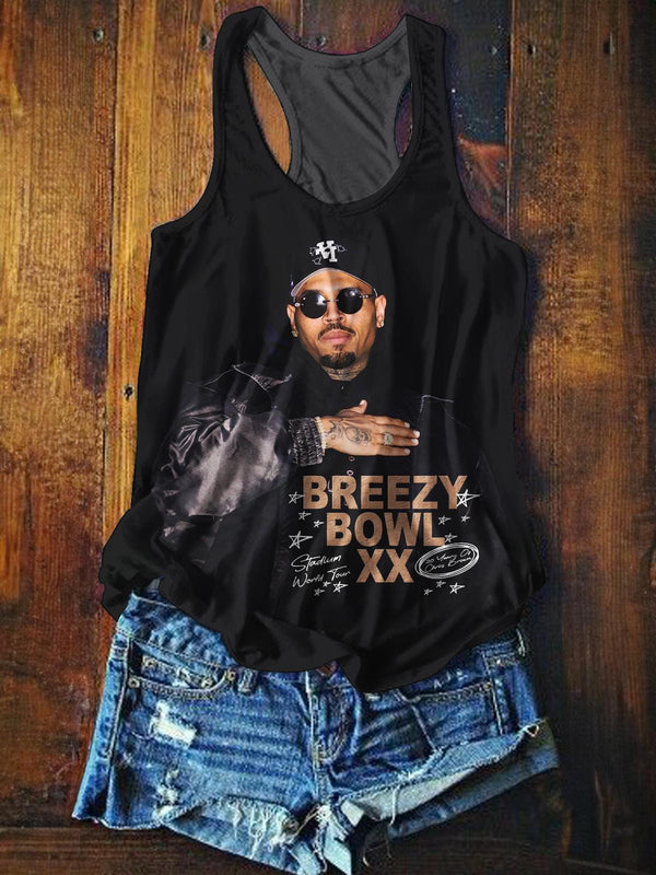 Chris Brown Breezy Bowl Casual Tank Top