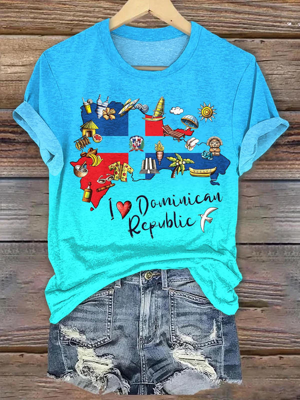 Dominican Republic Crew Neck T-shirt