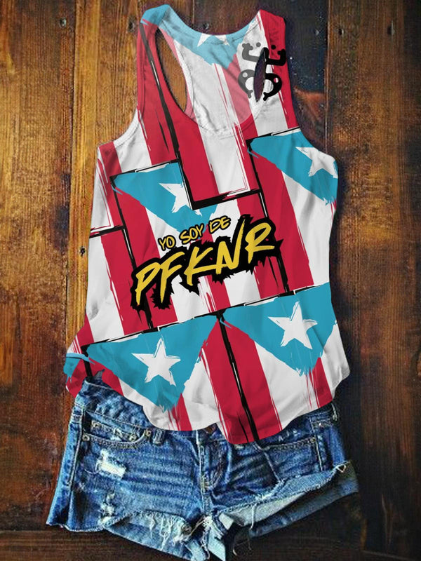 Yo Soy De PFKNR Printed Casual Tank Top