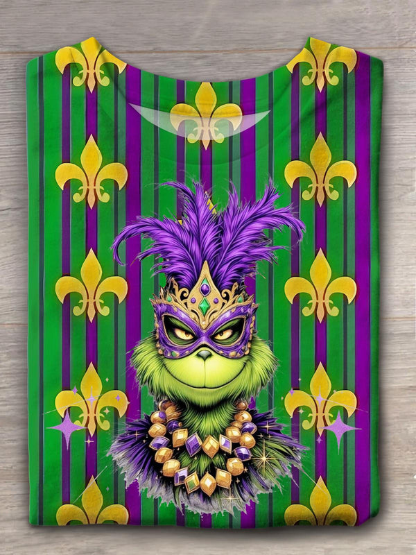 Green Monster Mardi Gras Mask Carnival T-shirt