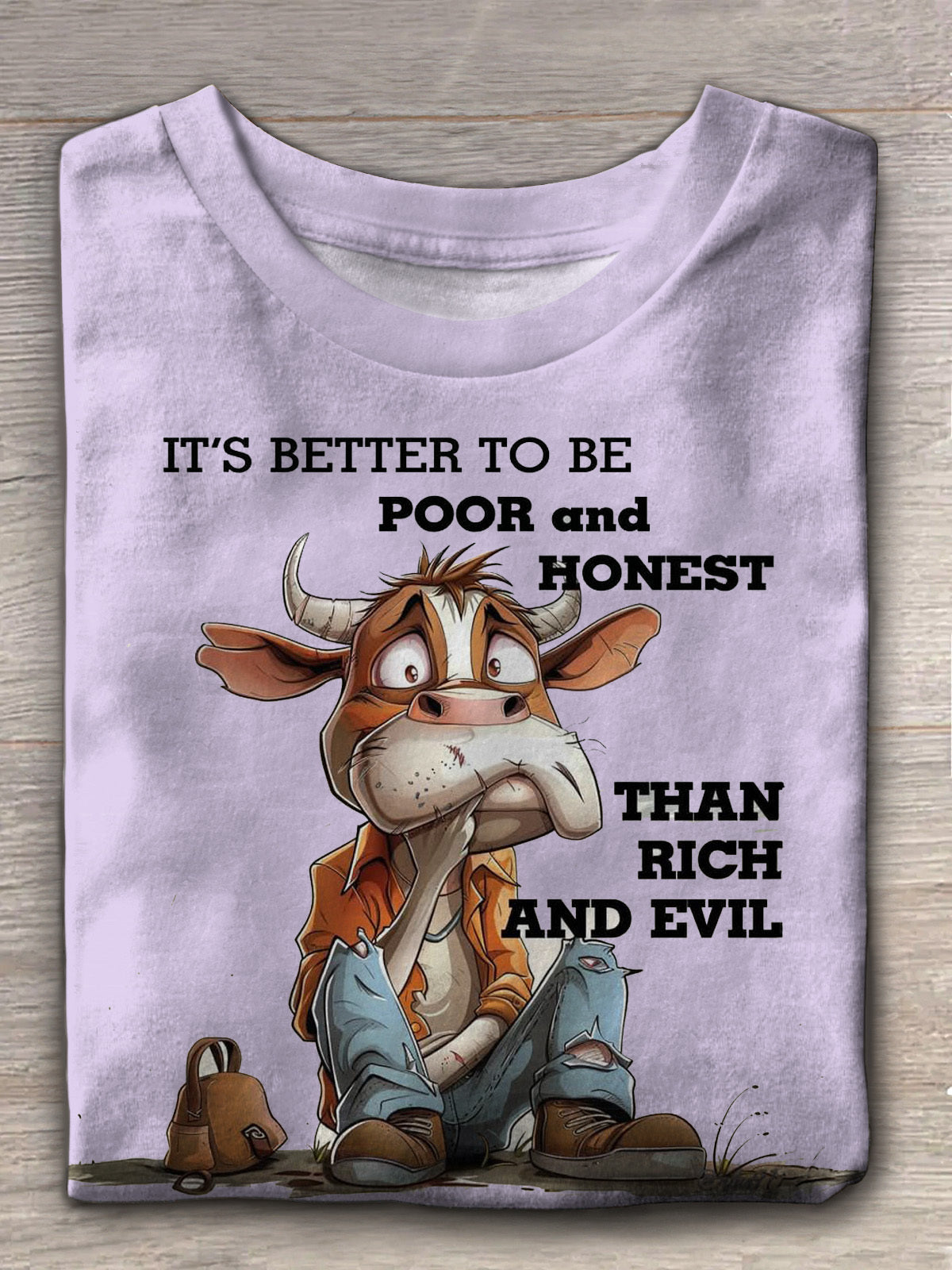 Camiseta de cuello redondo con la palabra divertida "It's Better To Be" 