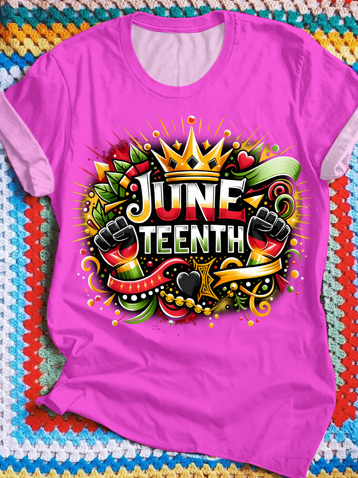 Juneteenth Graffiti Crew Neck T-shirt