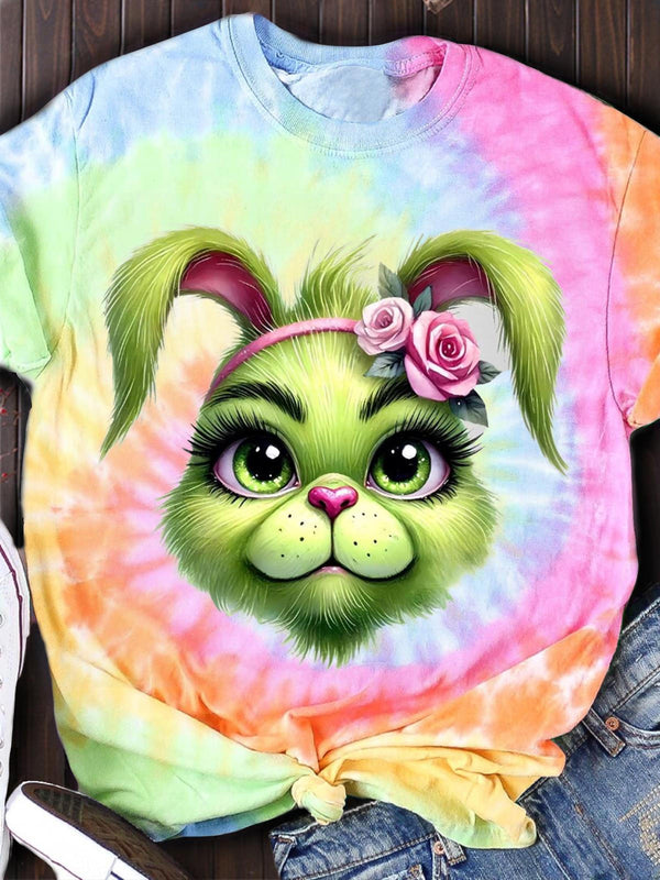 Green Easter Bunny Crew Neck T-shirt