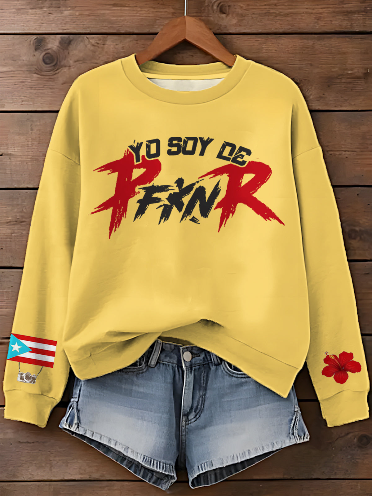 PFKNR Simplicity Printed Long Sleeve Casual Top