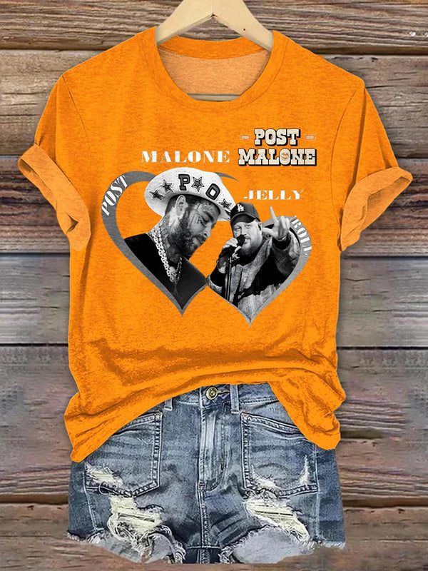 Post Malone Jelly Roll Crew Neck T-shirt