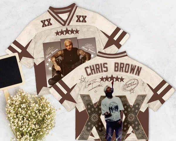 Chris Brown Breezy Bowl XX Tour V-neck Cropped Jersey T-shirt