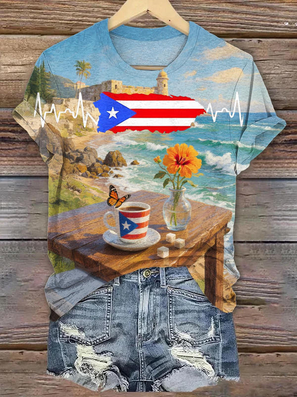 Puerto Rico Crew Neck T-shirt