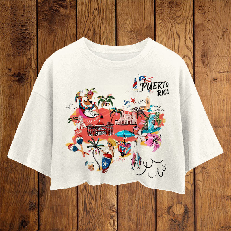 Puerto Rico Women's Umbilized T-shirt