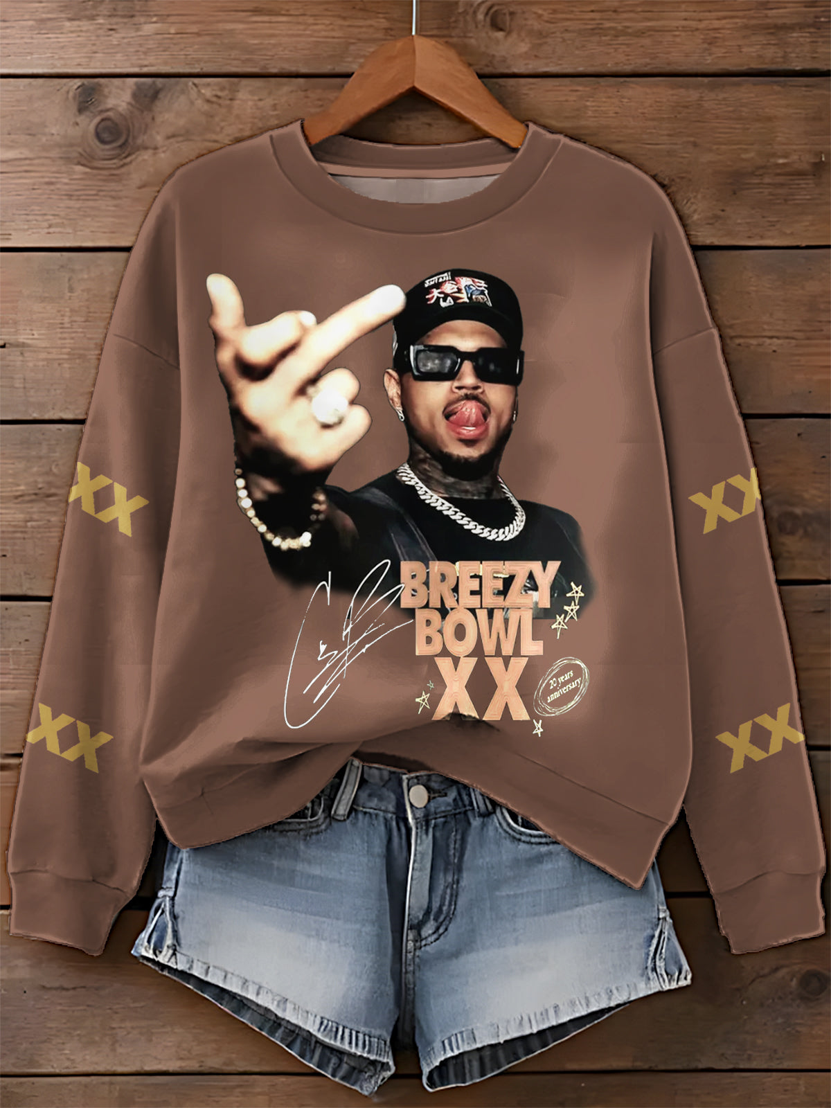 Breezy Bowl XX Tour 2025 Printed Long Sleeve Casual Top