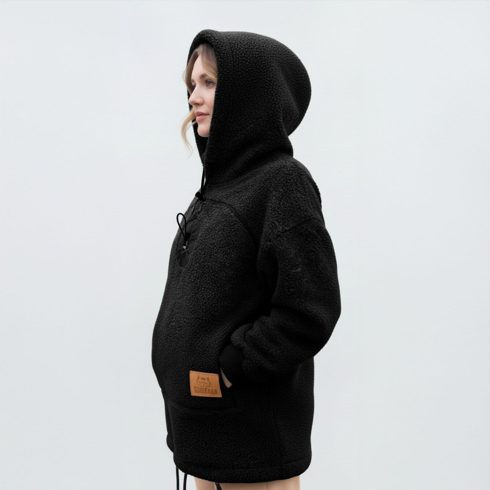 Pet Care Hoodie Long Sleeve Warm Fall Winter Pullover Sweatshirt with Dog Pouch for Outdoor Dog Walking generous