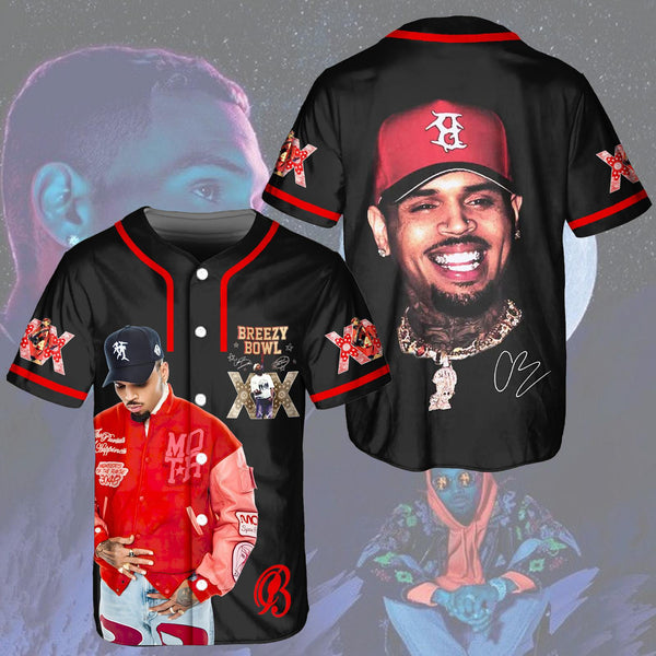 Chris Brown Breezy Bowl XX Tour 2025 Baseball Jersey