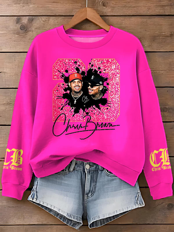 Breezy Bowl Tour Printed Long Sleeve Casual Top