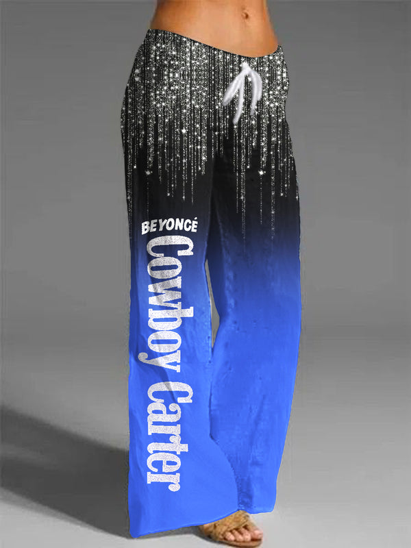 Beyoncé Cowboy Carter Print Casual Pants