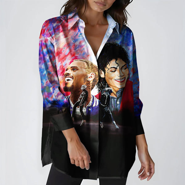 Women's MJ x CB The Legends Printed Casual Shirt
