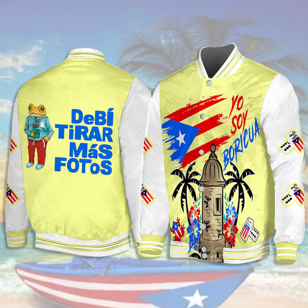 Puerto Rican Print Shoulder Baseball Jersey