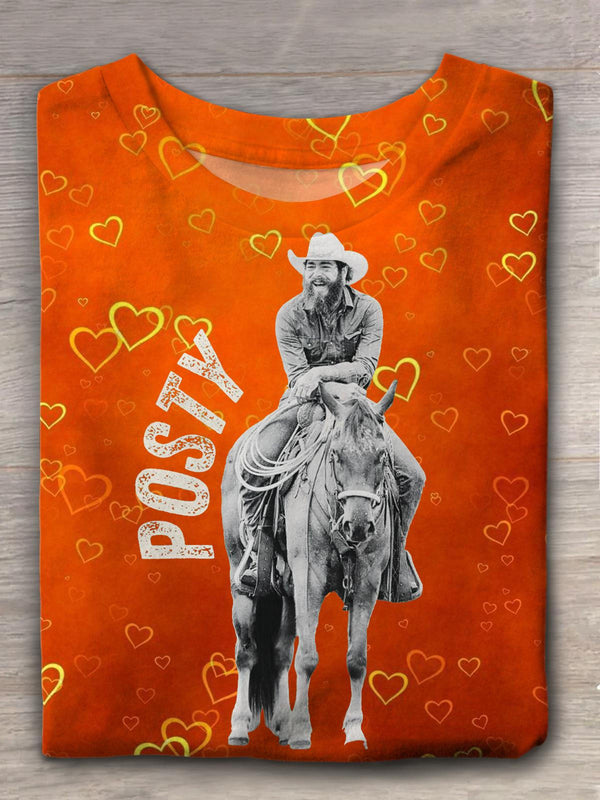 Cowboy Post Malone Crew Neck T-shirt