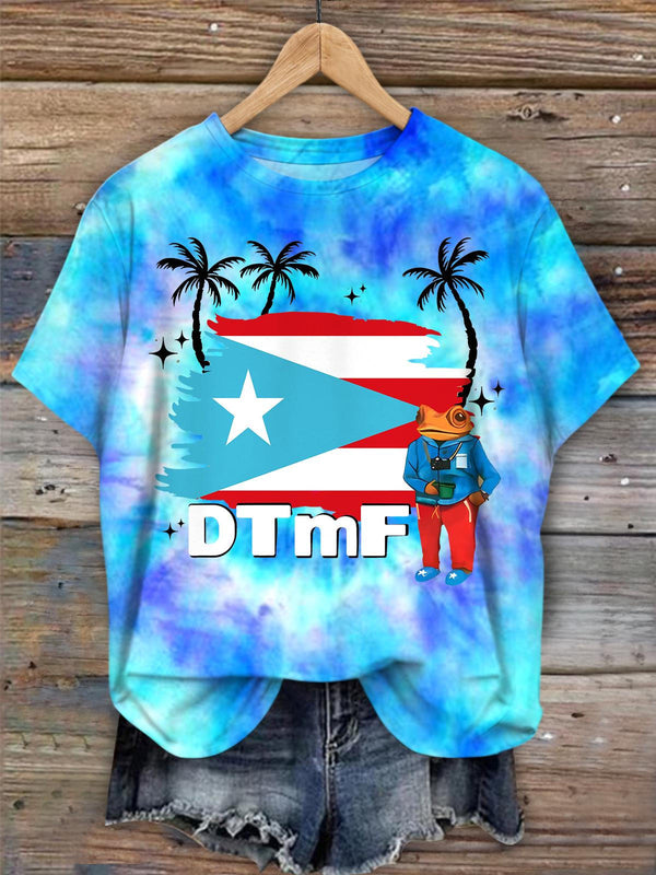 Camiseta de cuello redondo de Bad Bunny de DtMF 