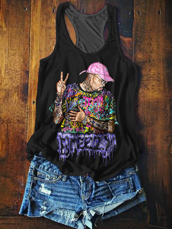 Breezy Bowl XX Tour Printed Casual Tank Top