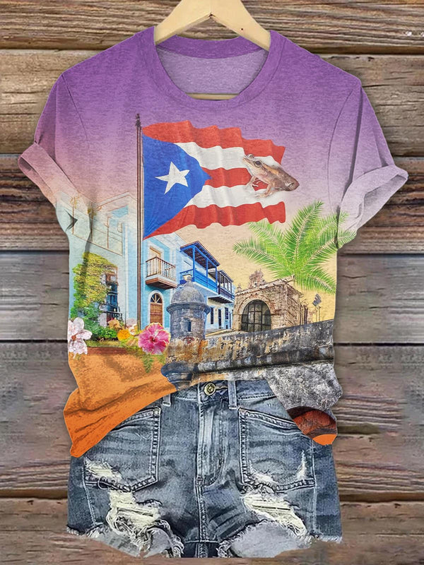 Puerto Rico Crew Neck T-shirt