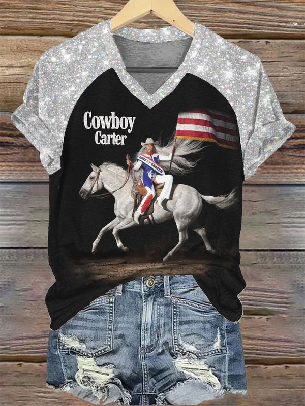 Beyoncé Cowboy Carter V-neck T-Shirt