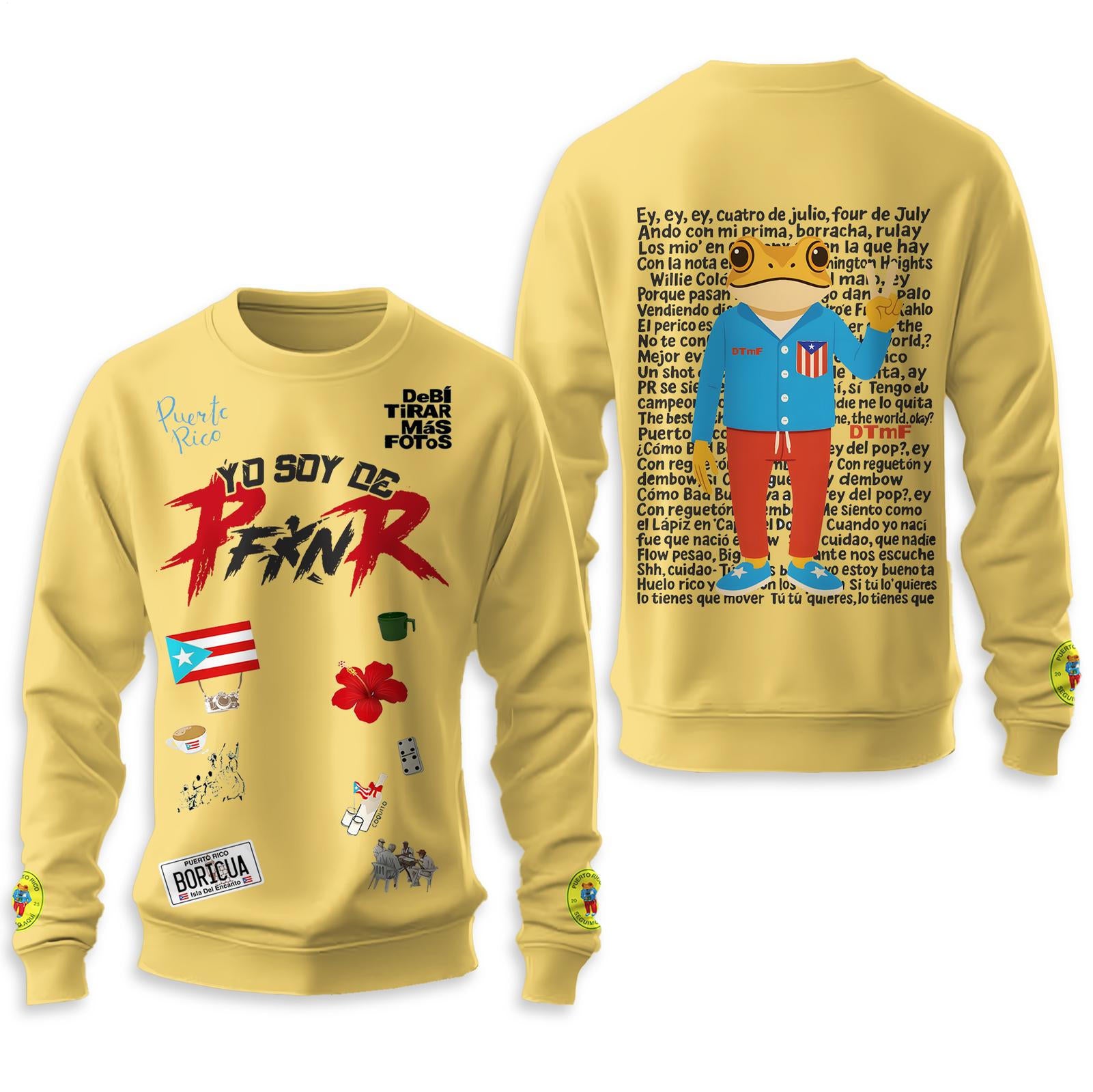 Puerto Rico Classic Printed Long Sleeve Casual Top