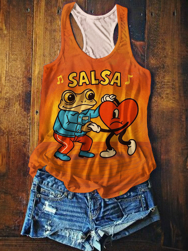 BadBunny Retro Printed Casual Tank Top