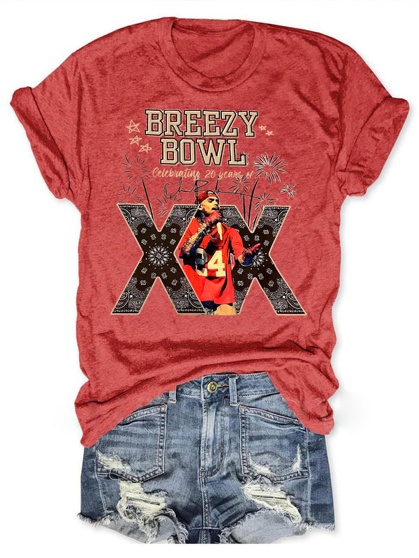 Chris Brown Breezy Bowl XX Crew Neck T-shirt