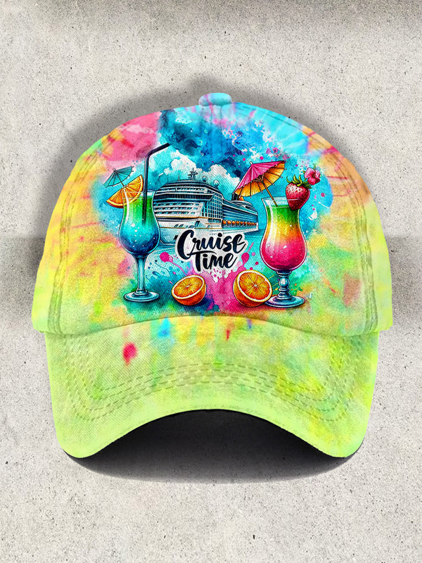 Gorra de béisbol con estampado tie-dye Cruise Time