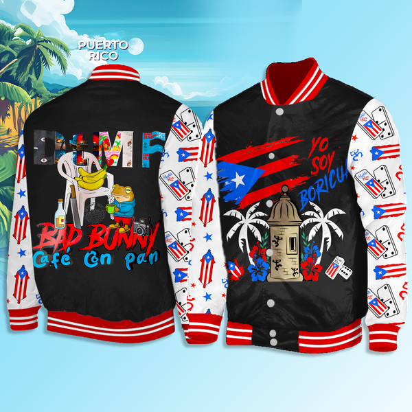 Puerto Rico Yo Soy Boricua Shoulder Baseball Jersey