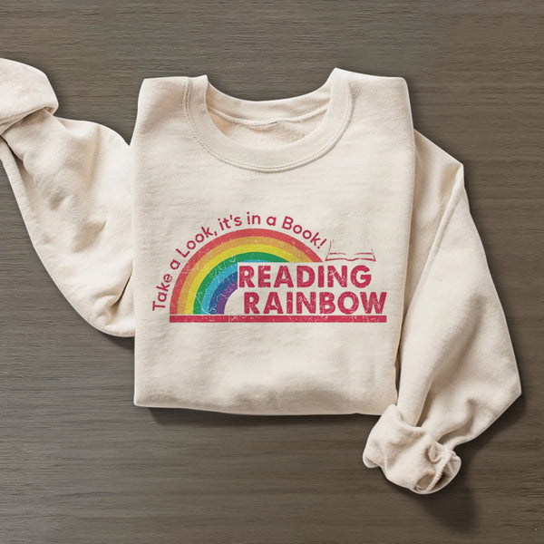 Reading Rainbow Book Lover Teacher Sweatshirt