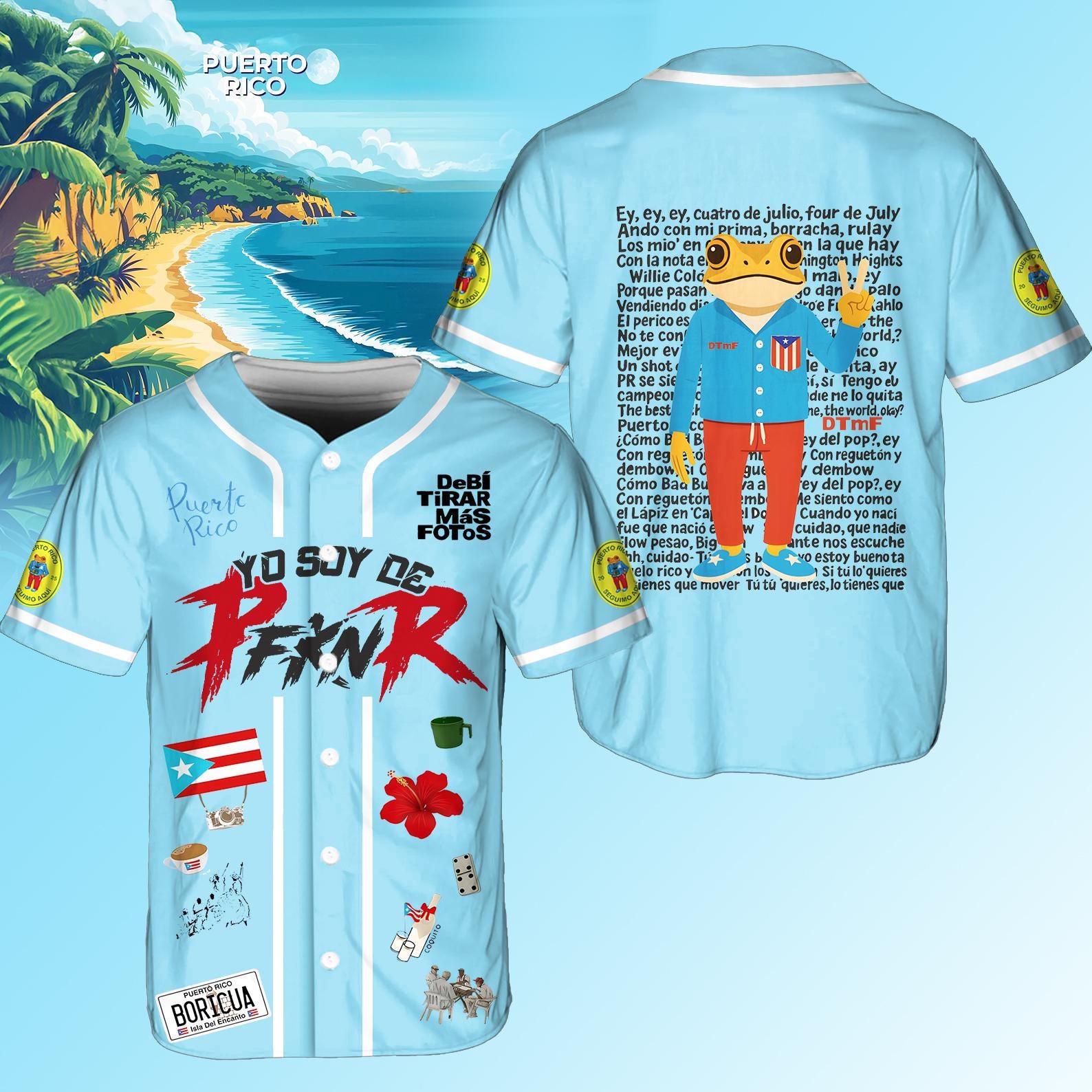 Puerto Rico Printed Baseball Jersey（Best Seller）