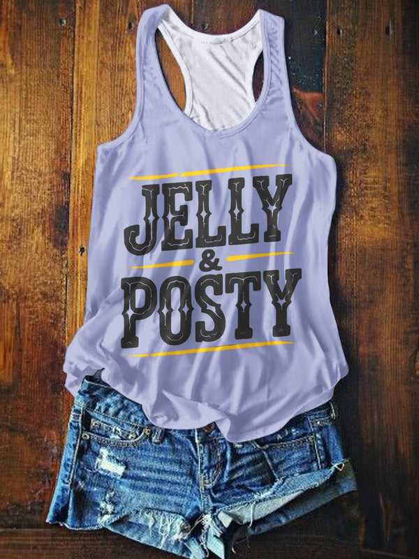 Malone And Jelly Concert Printed Casual Tank Top