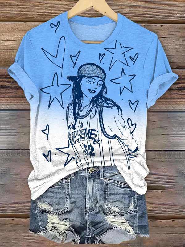 Billie Eilish Hit Me Hard And Soft Tour Crew Neck T-shirt