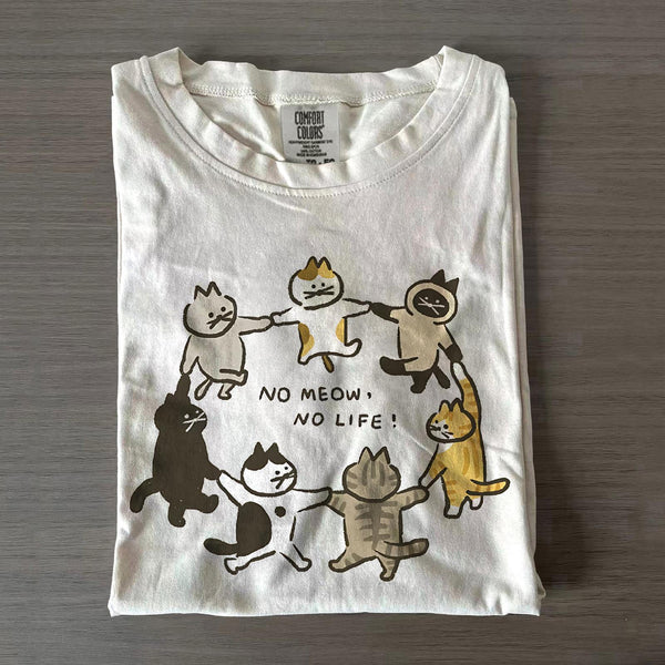 Cute Kitten Unisex Cotton Crew Neck T-shirt